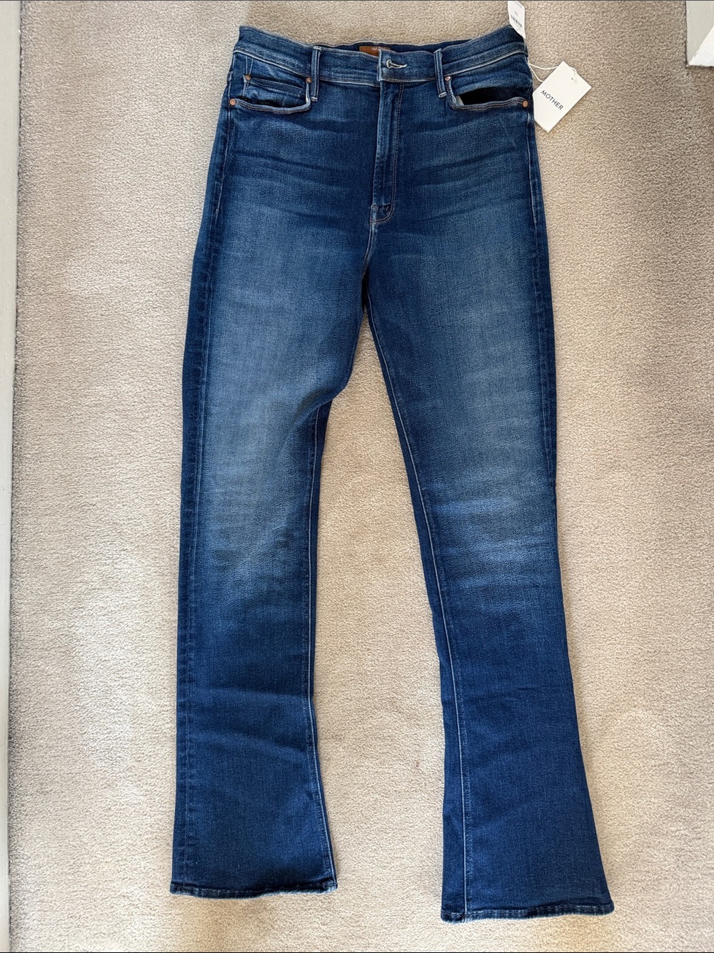 NWT!! MOTHER Women's Dark Blue Flare Jeans